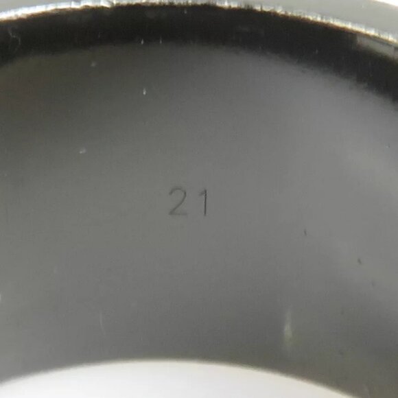 Auth GUCCI G Logo Ring Gunmetal Silver 925 authentic - Picture 9 of 9